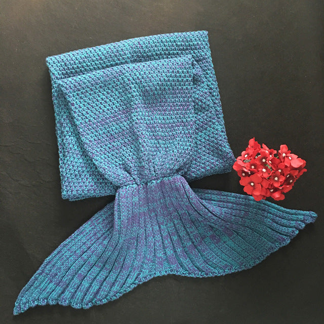 Mermaid Blanket For Adult Super Soft All Seasons Sleeping Knitted Blankets. | Amy's Cart Singapore