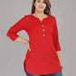 Women Plain Rayon Buttoned Top