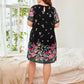 Plus Floral Print Tunic Dress