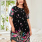 Plus Floral Print Tunic Dress