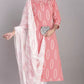 Women Pink Cotton Blend Kurta, Pant & Dupatta Set