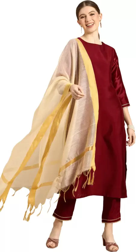 Women Poly Silk Kurta and Pant Set
