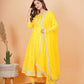 Women Yellow Embroidered Kurta set and dupatta