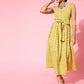 Women Cotton Ethnic Dress Yellow Dress