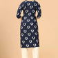 Women Blue Crepe Kurta and Pant Set