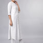 Women White Regular Pure Cotton Kurta with Trousers