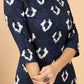 Women Blue Crepe Kurta and Pant Set