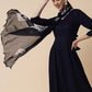 Women Blue Long Sleeve Viscose Rayon Anarkali Kurta set