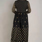 Women Black Gold Kurta and Palazzo Set Viscose Rayon