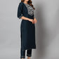 Women's Chinon Silk Kurta & Trousers Pant with Nazneen Shibori Print Dupatta