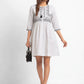 Grey Cotton Ethnic Motifs Dress