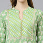 Women Green Ethnic Motifs Printed Kurta with Palazzos & With Dupatta
