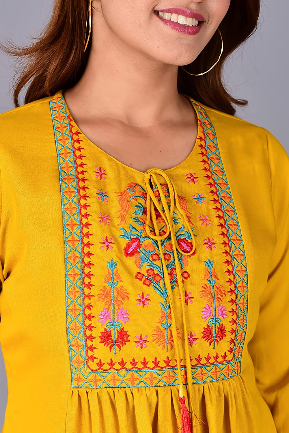 Embroidered Rayon Tops
