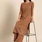 Women Brown Ethnic Motifs Embroidered Chikankari Kurta with Palazzos